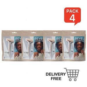 4 Bags of 5 Razors: Bevel Essentials Disposable Safety Razor (1029) R1P6
